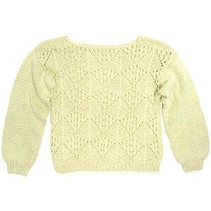 Sundazed (Belgium) Piled Cotton Yarn Diamond Lattice Stitch Pullover Sweater : S